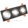 White Recessed Rectangular LED Triple Heads Ceiling light